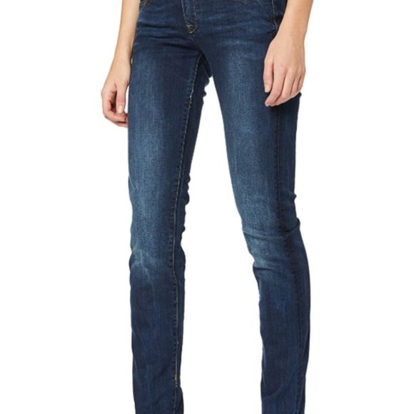 Women's mid waist saddle jeans